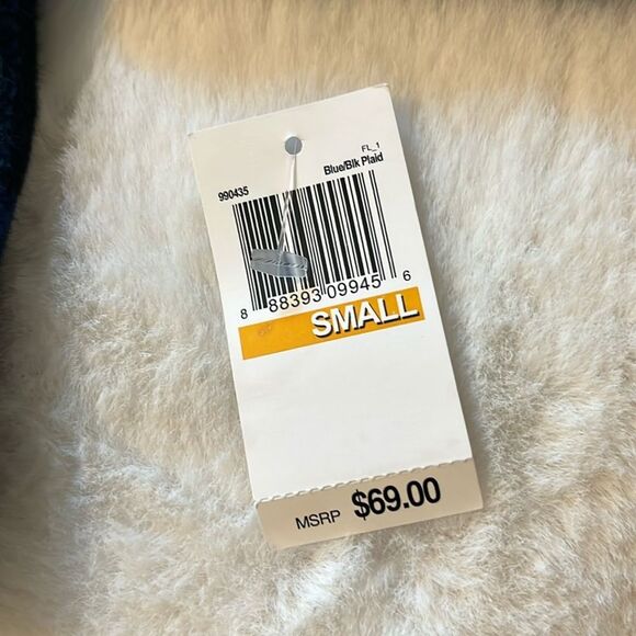 New! Rampage Blue & Black Plaid Peacoat Size Small NWT - Picture 16 of 16